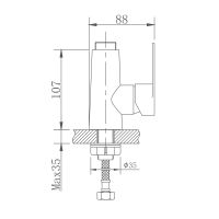 Основание смесителя для кухни Haiba , сталь арт-HB73801-2 — фото 2, Смесители для кухни