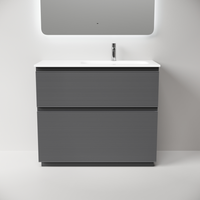 Тумба напольная SANCOS Folk Floor правая 995х445х850, c двумя ящиками оснащенными доводчиками, Grey soft, арт. арт-FL100FRGS — фото 1, Тумбы под раковину