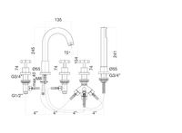 Товар: Смеситель на борт ванны Fiore XT , хром арт-25CR0505 - фото 2 Смеситель на борт ванны Fiore XT , хром арт-25CR0505 — фото 2, Смесители на борт ванны
