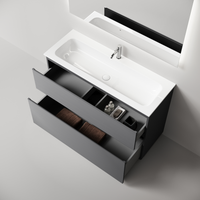 Тумба напольная SANCOS Folk Floor 1190х445х850, c двумя ящиками оснащенными доводчиками, Grey soft, арт. арт-FL120FGS — фото 10, Тумбы под раковину