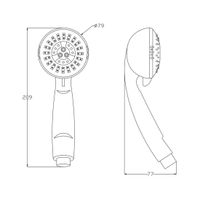 Товар: Лейка для душа G.Lauf UHS-1102, хром/синий - фото 2 Лейка для душа G.Lauf UHS-1102, хром/синий — фото 2, Лейки для душа