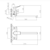 Смеситель для ванны Haiba , хром арт-HB22553 — фото 2, Смеситель для ванны