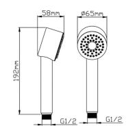 Лейка для душа G.Lauf UHS-1104, хром — фото 2, Лейки для душа