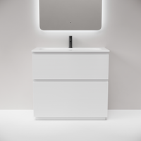 Тумба напольная SANCOS Folk Floor 890х445х850, c двумя ящиками оснащенными доводчиками, Bianco, арт.FL90FW — фото 1, Тумбы под раковину