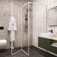 Душевой уголок Ceruttispa 120х90 C1AW профиль Белый стекло прозрачное — фото 7, Прямоугольные душевые уголки