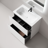 Тумба напольная SANCOS Folk Floor 790х445х850, c двумя ящиками оснащенными доводчиками, Bianco, арт. арт-FL80FW — фото 2, Тумбы под раковину