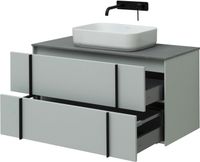 Тумба под раковину Allen Brau Reality 100 1.32007.PWM подвесная Папирус матовый — фото 20, Тумбы под раковину