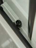 Душевой уголок Ceruttispa Muza 90x90 профиль Черный стекло прозрачное с рисунком — фото 7, Квадратные душевые уголки