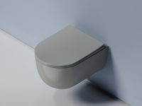 Унитаз Ceramicanova Modena Rimless CN6063MH подвесной Антрацит матовый с сиденьем Микролифт — фото 4, Подвесные унитазы