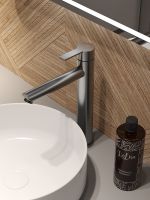 Товар: Agger Easy смеситель для накладной раковины однорычажный высокий, оружейная сталь матовая арт-A3112155 - фото 4 Agger Easy смеситель для накладной раковины однорычажный высокий, оружейная сталь матовая арт-A3112155 — фото 4, Смесители для раковины