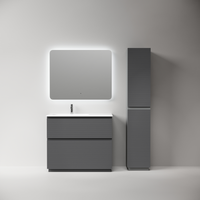 Тумба напольная SANCOS Folk Floor левая 995х445х850, c двумя ящиками оснащенными доводчиками, Grey soft, арт. арт-FL100FLGS — фото 3, Тумбы под раковину