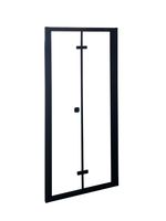 Душевая дверь Ceruttispa Bella 90 D91B профиль Черный стекло прозрачное — фото 4, Складные душевые двери