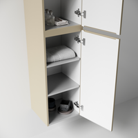 Шкаф-пенал подвесной SANCOS Folk, 350х350х1650 мм, цвет Капучино, арт. арт-PFL35CP — фото 4, Пеналы для ванной комнаты