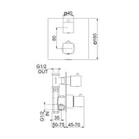 Товар: Смеситель для душа встраиваемый с термостатом Webert Pegaso , черный арт-PE970901560 - фото 2 Смеситель для душа встраиваемый с термостатом Webert Pegaso , черный арт-PE970901560 — фото 2, Встраиваемые смесители для душа