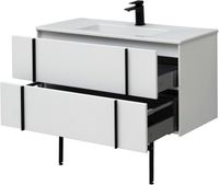 Тумба под раковину Allen Brau Reality 100 1.32007.WM подвесная Белая матовая — фото 29, Тумбы под раковину