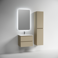 Тумба подвесная SANCOS Folk 590х445х500, c двумя ящиками оснащенными доводчиками, Капучино, арт. арт-FL60CP — фото 3, Тумбы под раковину