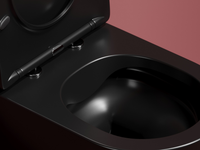 Унитаз Ceramicanova Modena Rimless CN6063MB подвесной Черный матовый с сиденьем Микролифт — фото 10, Подвесные унитазы
