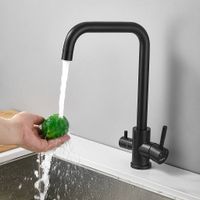 Смеситель для кухни с подключением фильтра воды Haiba , черный арт-HB43829-7 — фото 3, Смесители для кухни