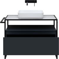 Тумба под раковину Allen Brau Priority 100 1.31003.AM Антрацит матовый — фото 3, Тумбы под раковину