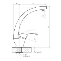 Смеситель для кухни Сантаком stMIRA 7822, хром — фото 2, Смесители для кухни