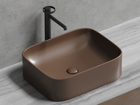 Раковина-чаша Ceramicanova Element 51 Темно-коричневая матовая арт-CN6052MDB — фото 7, Раковины накладные