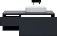 Тумба под раковину Allen Brau Infinity 120 R 1.21008.AM подвесная Антрацит матовый — фото 8, Тумбы под раковину