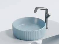 Раковина-чаша Ceramicanova Element 36 CN6057ML Голубая матовая — фото 6, Раковины накладные