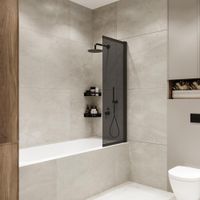 Шторка на ванну слайдер Terminus Ното 150х90 тонированная, черный арт-1CS150х90BT — фото 3, Шторки для ванной раздвижные