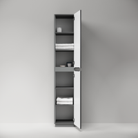 Шкаф-пенал напольный SANCOS Folk Floor, 350х350х1880 мм, цвет Grey soft, арт. арт-PFL35FGS — фото 7, Пеналы для ванной комнаты