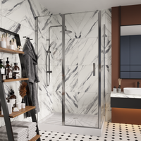 Душевой уголок Ceruttispa Victoria 120x90 7742 профиль Хром стекло прозрачное — фото 9, Прямоугольные душевые уголки