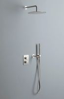 Душевая система Allen Brau Priority 5.31014-BN с термостатом Никель брашированный — фото 9, Встраиваемые душевые комплекты