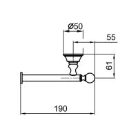 Держатель для туалетной бумаги Webert Karenina , хром арт-KA500801015 — фото 2, Держатели туалетной бумаги