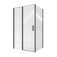 Душевой уголок Ceruttispa Victoria 120x90 B профиль Черный стекло прозрачное — фото 1, Прямоугольные душевые уголки