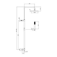 Душевая система с термостатом Webert Elio , золото арт-EL980507010METAL — фото 2, Душевые стойки