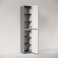 Шкаф-пенал напольный SANCOS Folk Floor, 350х350х1880 мм, цвет Ergraut soft, арт. PFL35FES — фото 3, Пеналы для ванной комнаты