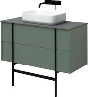 Тумба под раковину Allen Brau Reality 100 1.32007.CGM подвесная Олива матовая — фото 35, Тумбы под раковину