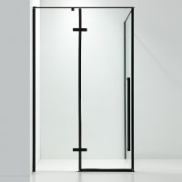 Душевой уголок Ceruttispa 120х90 C1A профиль Черный глянцевый стекло прозрачное — фото 11, Душевые уголки трапеция