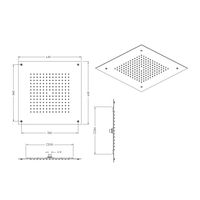 Верхний душ Graffio KINGS , золото арт-KI412ORO — фото 3, Верхние души