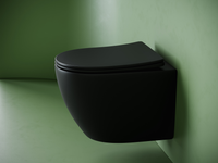 Подвесной унитаз CERAMICANOVA Uno смыв Торнадо 490x360x360 черный матовый — фото 6, Подвесные унитазы