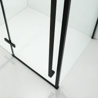 Душевой уголок Ceruttispa 120х90 C1A профиль Черный глянцевый стекло прозрачное — фото 16, Душевые уголки трапеция