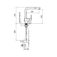 Товар: Смеситель для кухни Webert Azeta pull-out , хром арт-AZ940302015 - фото 2 Смеситель для кухни Webert Azeta pull-out , хром арт-AZ940302015 — фото 2, Смесители для кухни