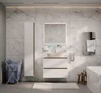 Пенал Allen Brau Activity 35 1.34002.WM L белый матовый/черный браш — фото 14, Пеналы для ванной комнаты