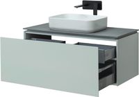 Тумба под раковину Allen Brau Infinity 100 1.21004.PWM подвесная Папирус матовый — фото 15, Тумбы под раковину