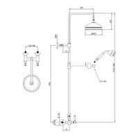 Душевая система Webert Dorian , бронза арт-DO760405065 — фото 2, Душевые стойки
