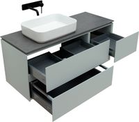 Тумба под раковину Allen Brau Infinity 120 L 1.21005.PWM подвесная Папирус матовый — фото 12, Тумбы под раковину