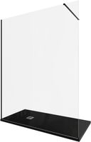 Душевая перегородка Allen Brau Infinity 1 160 3.21033.BBA профиль Черный браш стекло прозрачное — фото 25, Душевые перегородки