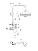 Душевая система Fiore GIOIELLI SKY (SWAROVSKI®) , хром арт-09CR0615 — фото 2, Душевые стойки
