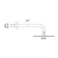 Верхний душ ультратонкий с кронштейном Fiore , лайм арт-30LI8630 — фото 2, Верхние души