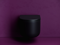 Унитаз Ceramicanova Ulma CN4006TMB подвесной Черный матовый с сиденьем Микролифт — фото 18, Подвесные унитазы