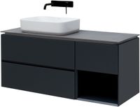 Тумба под раковину Allen Brau Infinity 120 L подвесная Антрацит матовый арт-1.21005.AM — фото 3, Тумбы под раковину